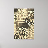  Waterverf Artwork 80-90-serie Chessboard Canvas Afdruk (Voorkant)