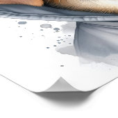 Waterverf Artwork Brown Dog in a Hoodie Poster (Hoek)