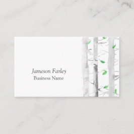 Waterverf Aspen Berkenbomen Visitekaartje