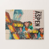 Waterverf Aspen Colorado berg  Meisje Legpuzzel (Horizontaal)