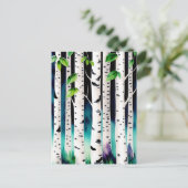 Waterverf Aspen Trees Briefkaart (Staand voorkant)