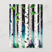 Waterverf Aspen Trees Briefkaart (Voorkant)