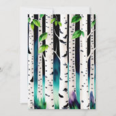 Waterverf Aspen Trees Flat Greeting Kaart (Voorkant)