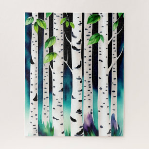 Waterverf Aspen Trees Legpuzzel