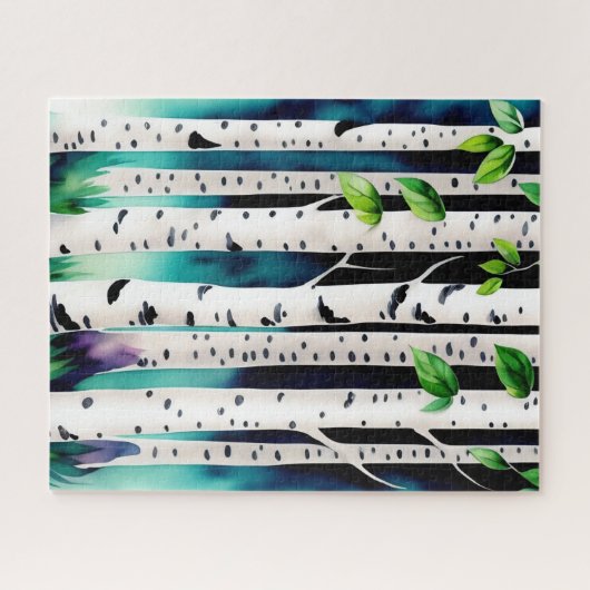 Waterverf Aspen Trees Legpuzzel (Horizontaal)