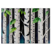 Waterverf Aspen Trees Snijplank (Voorkant)