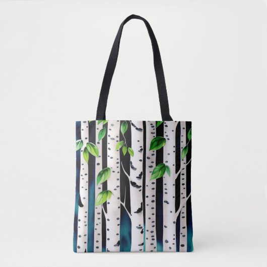 Waterverf Aspen Trees Tote Bag (Voorkant)