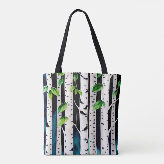 Waterverf Aspen Trees Tote Bag (Achterkant)