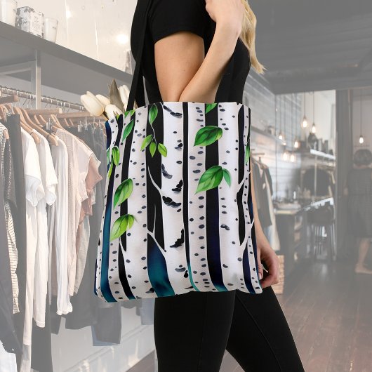 Waterverf Aspen Trees Tote Bag
