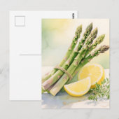 Waterverf Asperge Citroen Briefkaart (Voorkant / Achterkant)