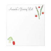 Waterverf asperges, broccoli, tomaten, paprika's notitieblok (Voorkant)