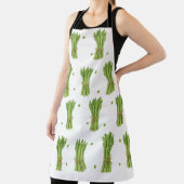 Waterverf Asperges Patroon Schort Fresh Green K (Insitu)