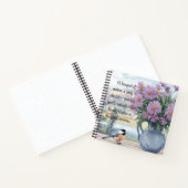 Waterverf Asters en Chickadee Quote Notitieboek (Binnen)