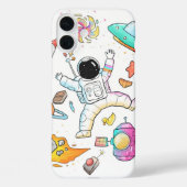 Waterverf astronaut Schattigee ruimtedoedel Case-Mate iPhone Case (Achterkant)