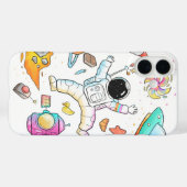 Waterverf astronaut Schattigee ruimtedoedel Case-Mate iPhone Case (Achterkant (horizontaal))