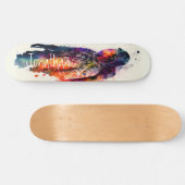Waterverf Astronaut thema Persoonlijk Skateboard (Horizontaal)