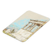 Waterverf Athenamagnet – Grieks ruïnes souvenir Magneet (Linkerzijde)