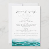 Waterverf Atlantic City New Jersey Skyline Kaart (Achterkant)