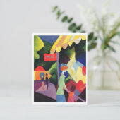 Waterverf augustus Macke - Modefenster 1913 Briefkaart (Staand voorkant)