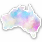 Waterverf Australia Sticker (Voorkant)