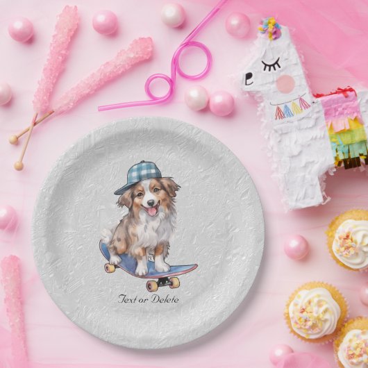 Waterverf Australian Shepherd Paper Bord (Feest)