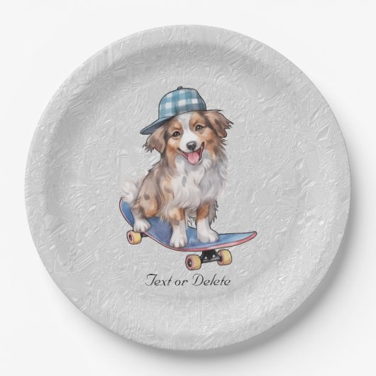 Waterverf Australian Shepherd Paper Bord (Voorkant)