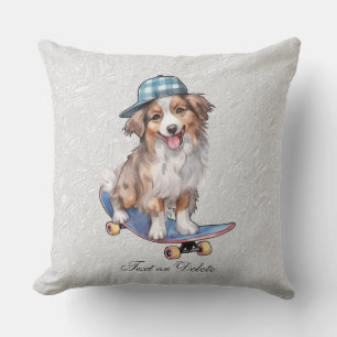Waterverf Australian Shepherd Sierkussen