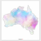 Waterverf Australië Sticker (Vel)