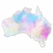 Waterverf Australië Sticker (Voorkant)