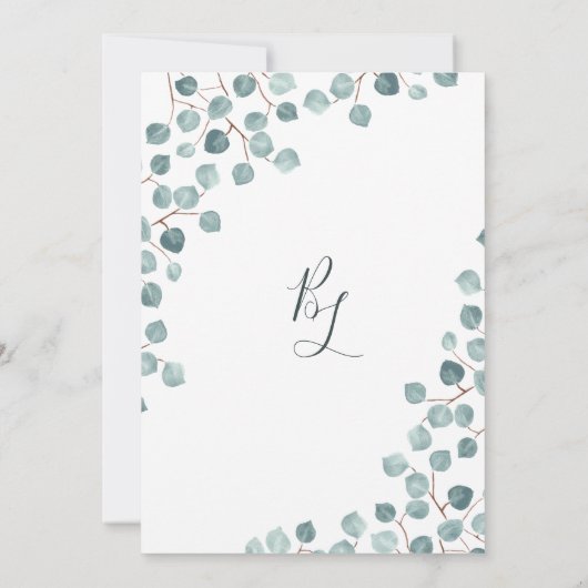 Waterverf Australische Flora Eucalyptus Kaart (Achterkant)