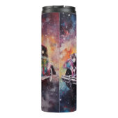 Waterverf auto kunst thermosbeker (Achterkant)