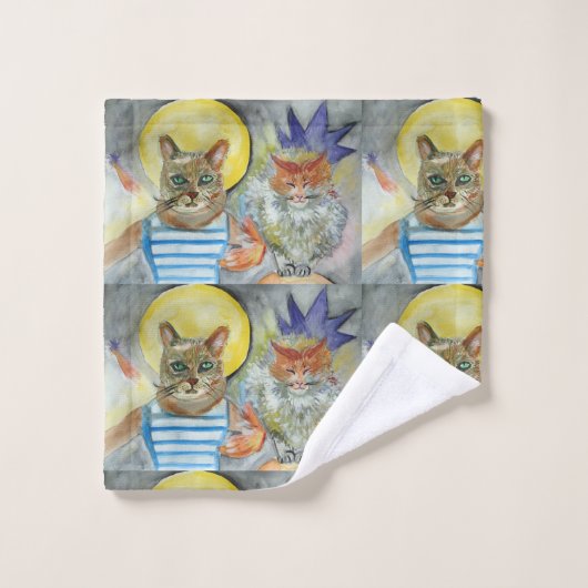 Waterverf auto's bad handdoek (Wasdoekje)