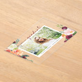 Waterverf Autumn Blooms Foto Afstuderen Acryl Uitnodigingen (Laagn)