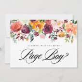 Waterverf Autumn Blooms Wil jij mijn paginaman zij (Voorkant)