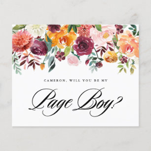 Waterverf Autumn Blooms Wil jij mijn paginaman zij