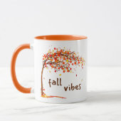 Waterverf Autumn Falling verlaat Herfst Vibes Mok (Links)