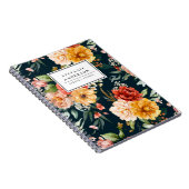 Waterverf Autumn Flowers en Greenery Pattern Notitieboek (Rechterzijde)