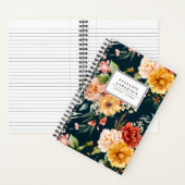 Waterverf Autumn Flowers en Greenery Pattern Notitieboek (Binnen)