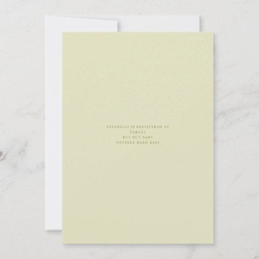 Waterverf Autumn Greenery Baby shower Uitnodiging (Achterkant)