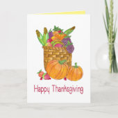 Waterverf Autumn Harvest Thanksgiving Kaart (Voorkant)