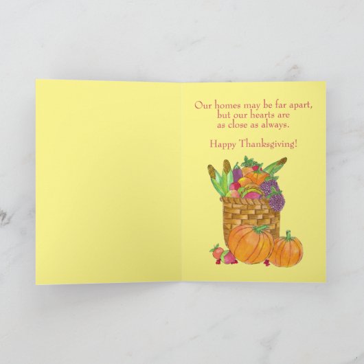 Waterverf Autumn Harvest Thanksgiving Kaart (Binnen)