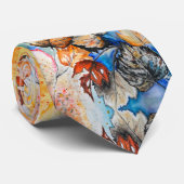 Waterverf - Autumn Leaves - Art - Stropdas (Opgerold)