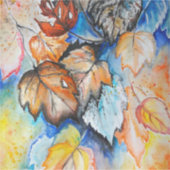 Waterverf - Autumn Leaves Sticker (Voorkant)