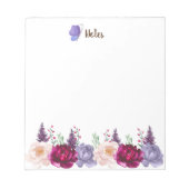 Waterverf Autums Blooms Herfst Custom Notitieblok (Voorkant)