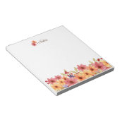 Waterverf Autums Blooms Herfst Custom Notitieblok (Schuin)