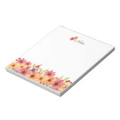 Waterverf Autums Blooms Herfst Custom Notitieblok (Linkerzijde)