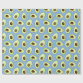 Waterverf Avocado Blue Cadeaupapier (Vlak)