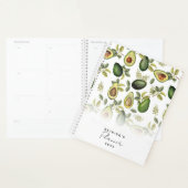 Waterverf Avocado Botanical Jaarlijks Maandelijks Planner (Display)