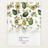 Waterverf Avocado Botanical Jaarlijks Maandelijks Planner (Voorkant)