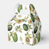 Waterverf Avocado Botanische Patroon Bedankdoosjes (Achterkant)